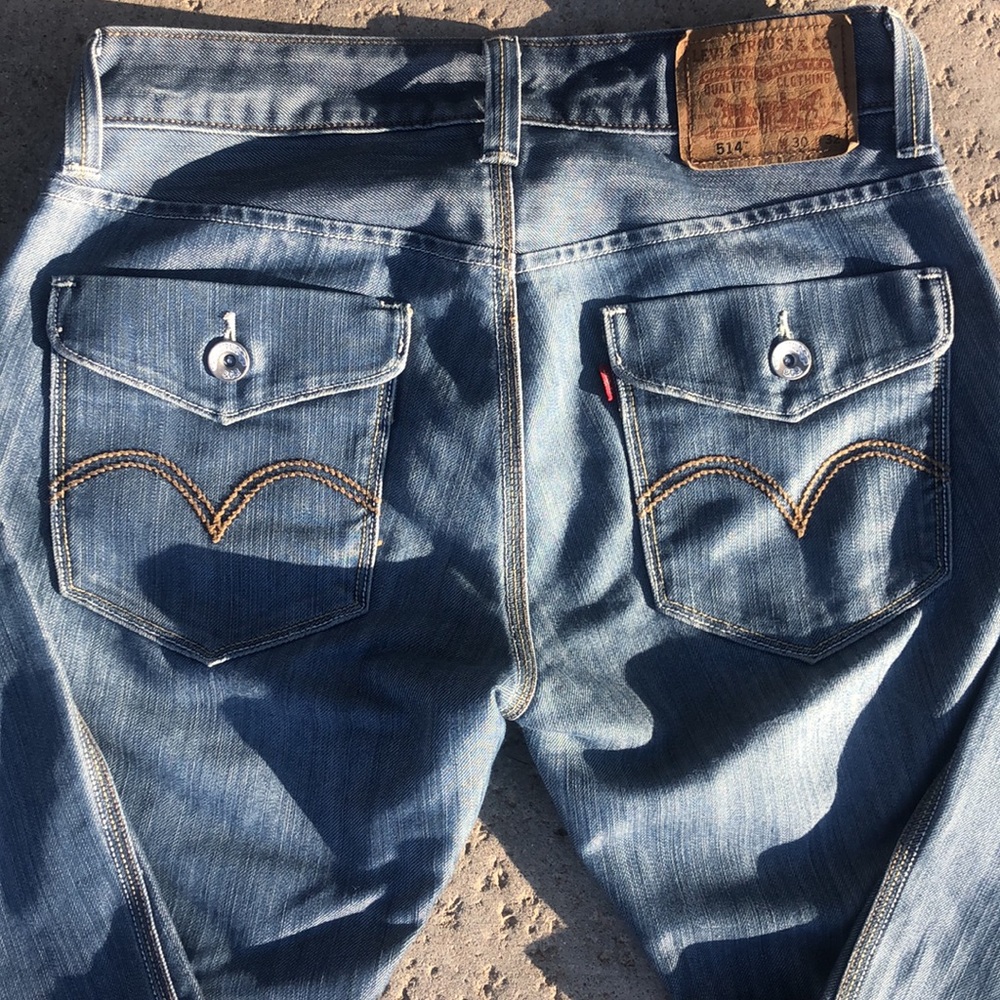 Levi’s Strauss Original Riveted Slim Straight Mens Jeans! Almost Like New!! 30W